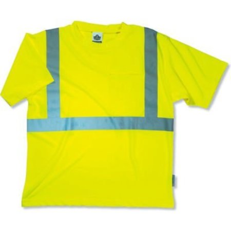 ERGODYNE GloWear 8289 Class 2 Economy T-Shirt, Lime, 3XL 21507